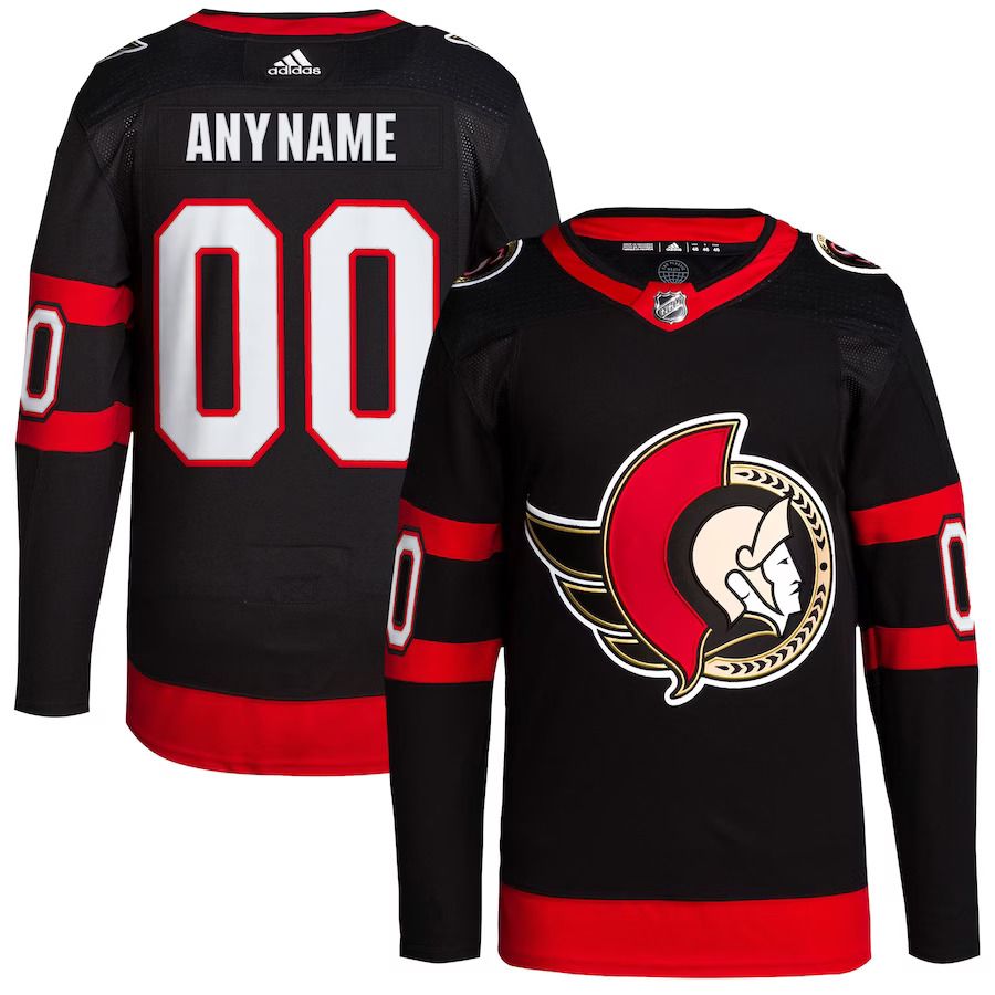 Men Ottawa Senators adidas Black Home Primegreen Authentic Pro Custom NHL Jersey